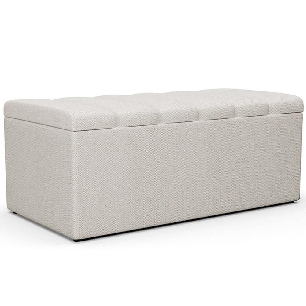 Calçadeira Recamier Baú Solteiro 100X50 Cm Champagne
