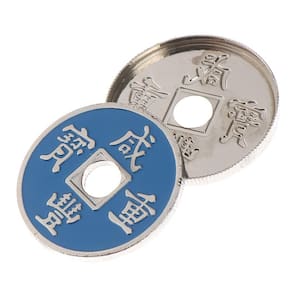 1 Casquilha De Moeda Chinesa Azul