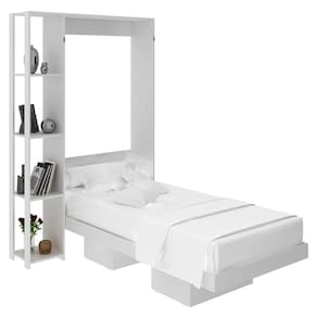 Cama Retratil De Parede Solteiro Cm8013 Branco Branco