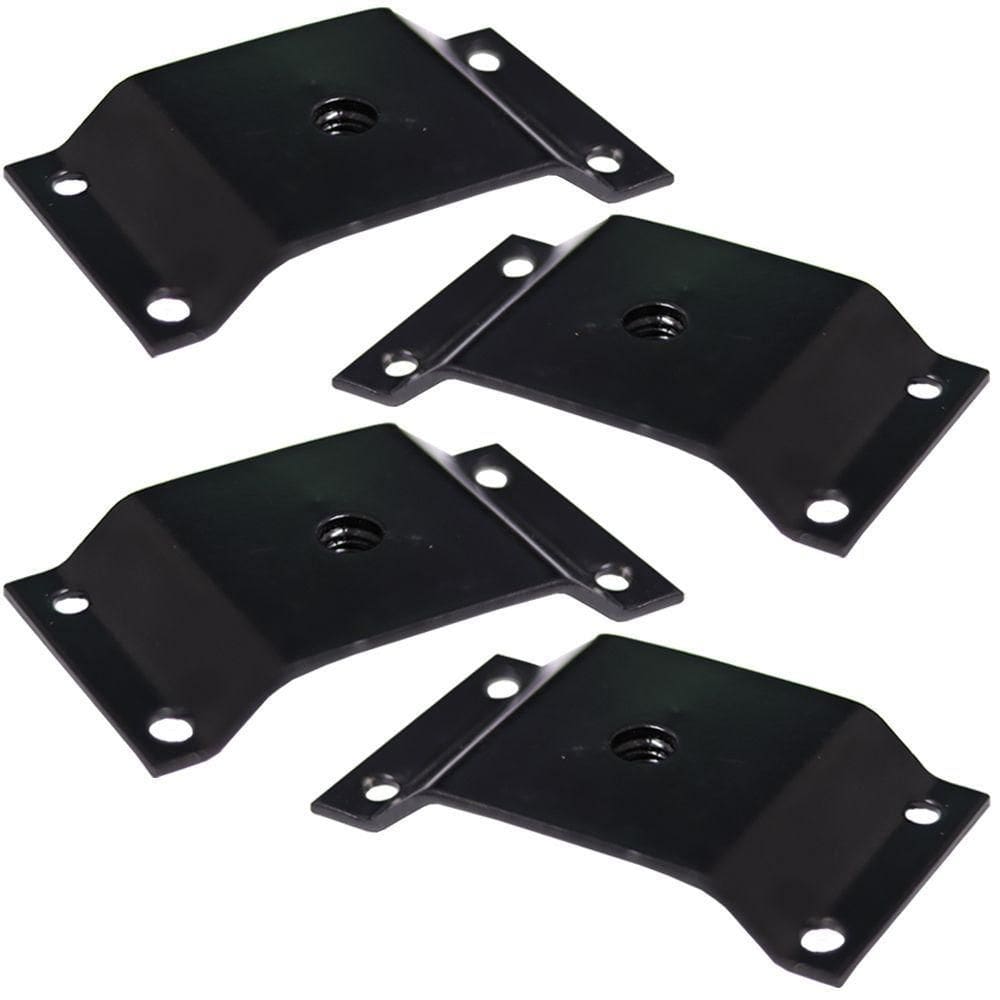Kit 4 Chapinhas Elevada Fixação Pés Palito Rosca 5 16 Preto