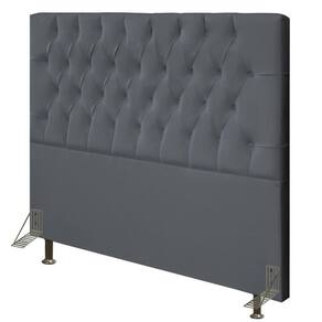 Cabeceira Casal 140Cm Diamante D10 Suede Cinza