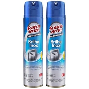 Brilha Inox 3M Scotch-Brite P/Limpeza Profissional 400Ml C/2