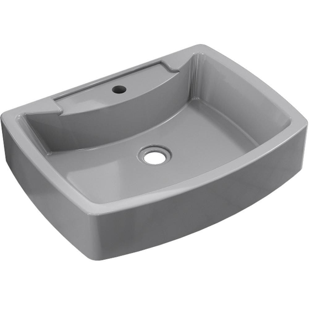 Cuba De Apoio Retangular Para Banheiro Lavabo C01 Rt50 Cinza