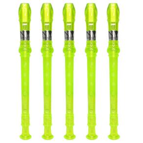Kit 5 Flautas Doce Germânica Verde Translucida FL 20G G NY