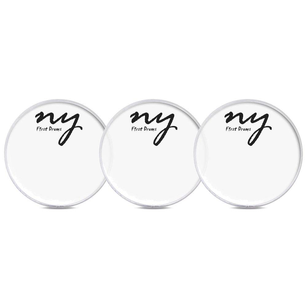 Kit 3 Peles Leitosas Translucidas para Bateria 22" New York