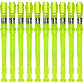 Kit 10 Flautas Doce Germânica Verde Translucida FL 20G G NY