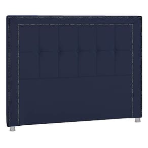 Cabeceira Queen Catania P04 160 Cm Suede Azul Marinho