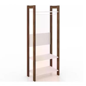 Guarda Roupa Modulado Closet Az1029 Branco Nogal Branco Noga