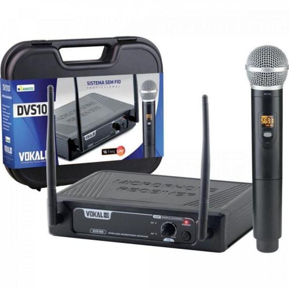 Microfone Sem Fio De Mão Dvs100sm Vokal