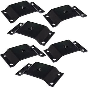 Kit 6 Chapinhas Elevada Fixação Pés Palito Rosca 5/16 Preto