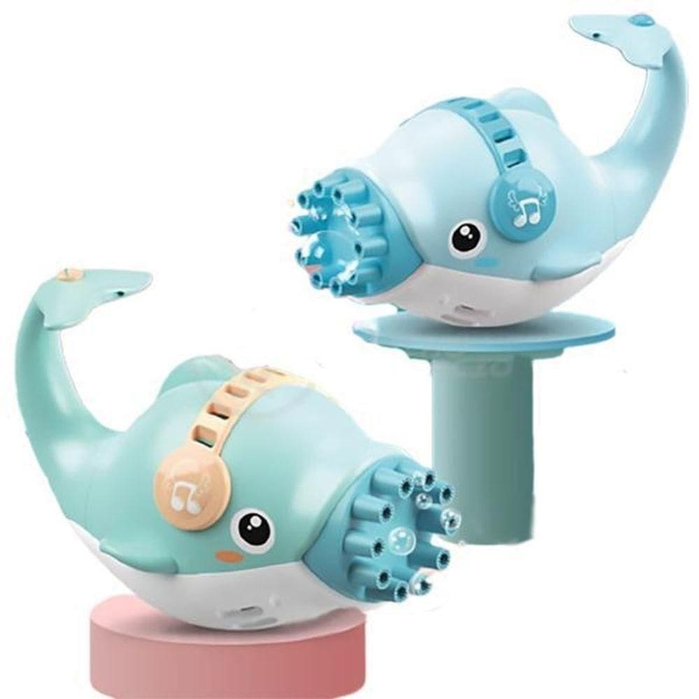 Kit 1 Golfinho Bolha Sabão Criança Infantil+ 3 Pilha Azul 2