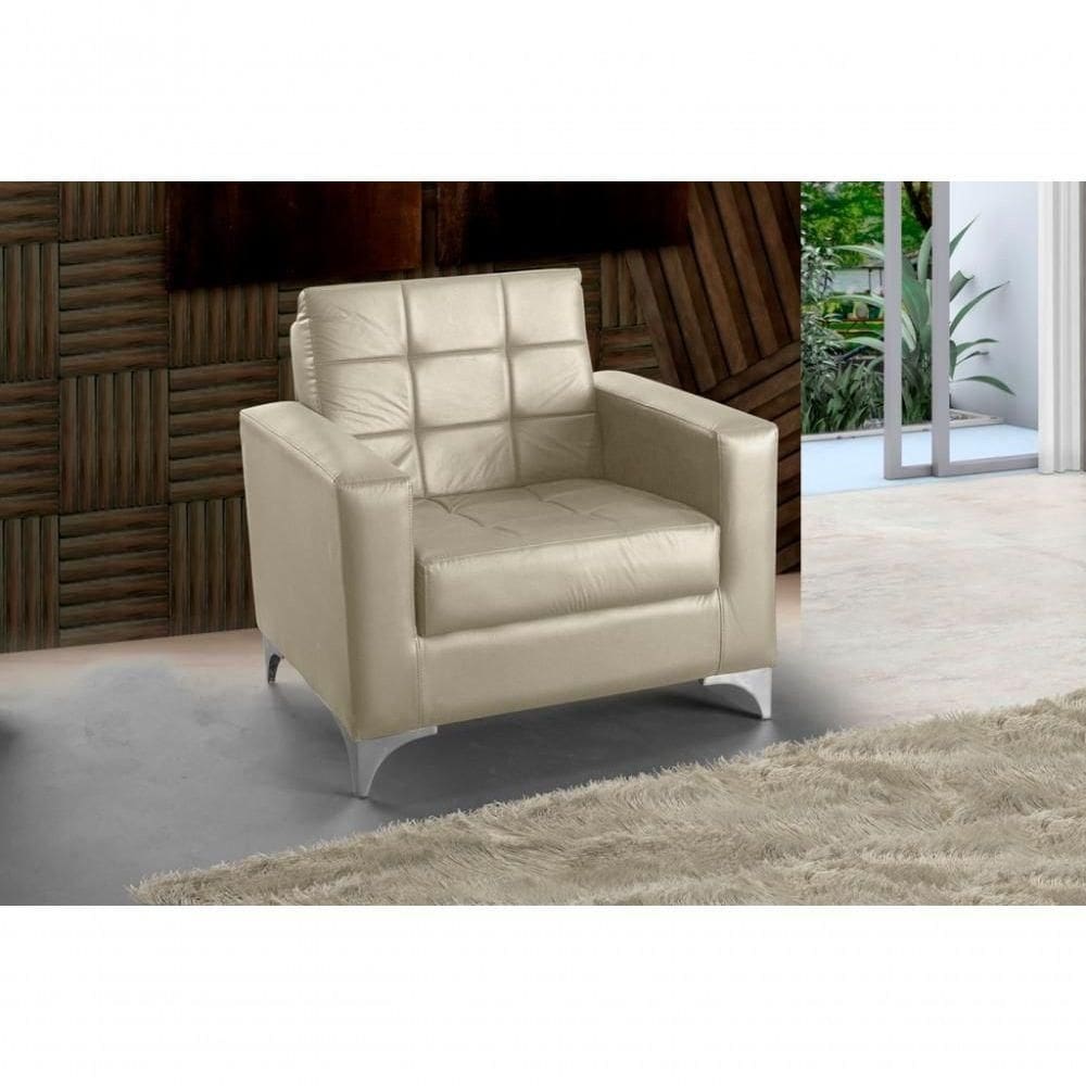 Poltrona Decorativa Taina - Bege Corino