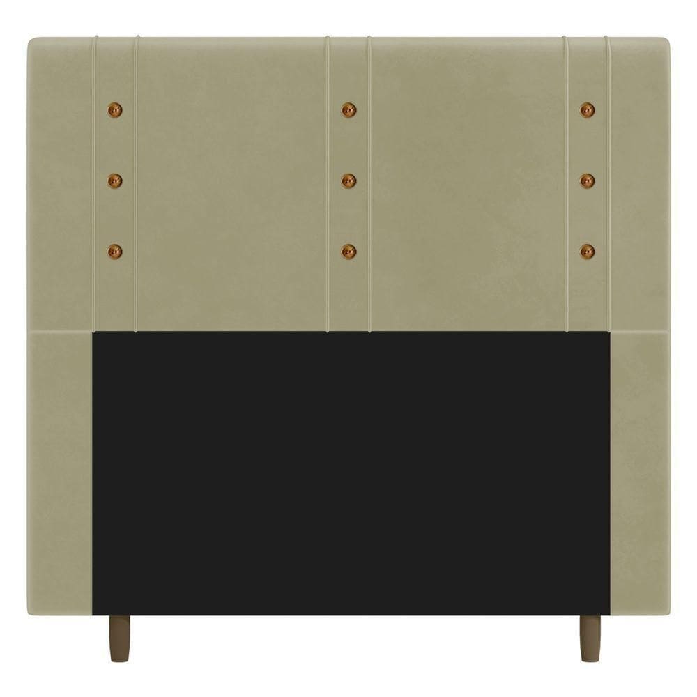 Cabeceira Cama Box Casal Roma 140cm Suede Bege