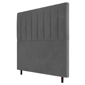 Cabeceira Cama Box Casal Queen Size Itália 160Cm Cinza