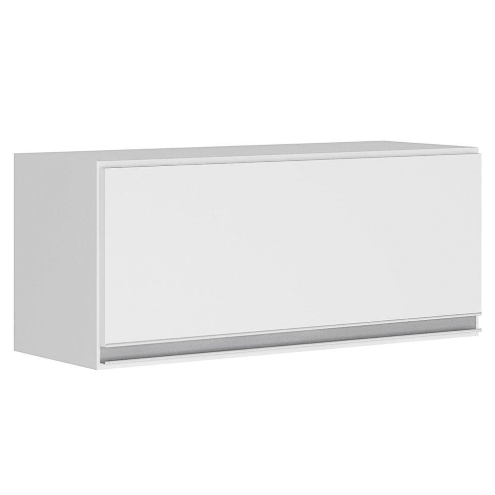 Armário Aéreo Multiuso 60Cm 100% Mdf 01 Porta Branco