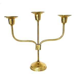 Castiçal Candelabro em Latão para 3 Velas