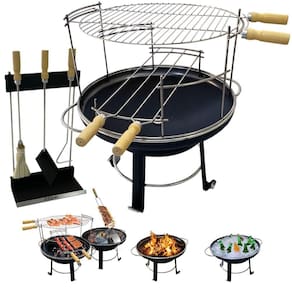 Confrateira Zzonn Cf560 – 3 Em 1: Churrasqueira Gourmet, Lareira Externa E Cooler De Bebidas