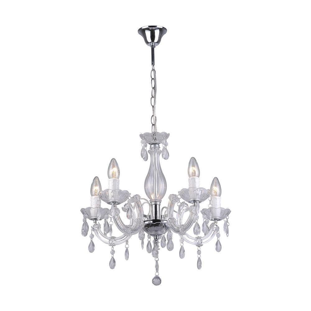 Lustre Treviso Maria Tereza Transparente 5 Braços E14 Llum