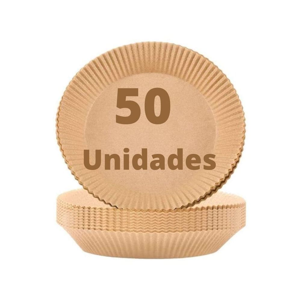 Forro de papel anti gordura para airfryer kit com 50 formas