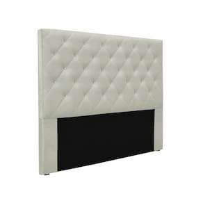 Cabeceira Cama Box Queen 160 cm Tania Veludo Prata S04 - D`Rossi