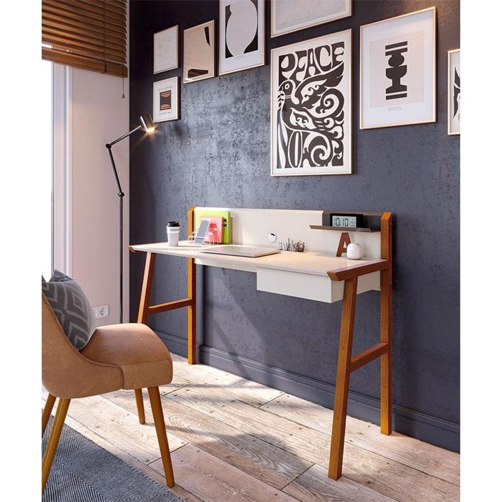 Escrivaninha Ambiente Job Off White - Imcal