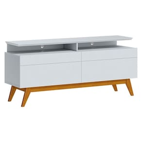 Rack Bancada Classic 2 Gavetas com Nicho 1.4 Branco Acetinado - Imcal