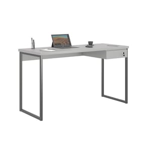 Mesa De Computador Com 1 Gaveta Trix 1200 Cinza