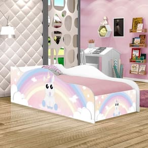 Mini Cama Fun Unicórnio Bebê Infantil Com Colchão
