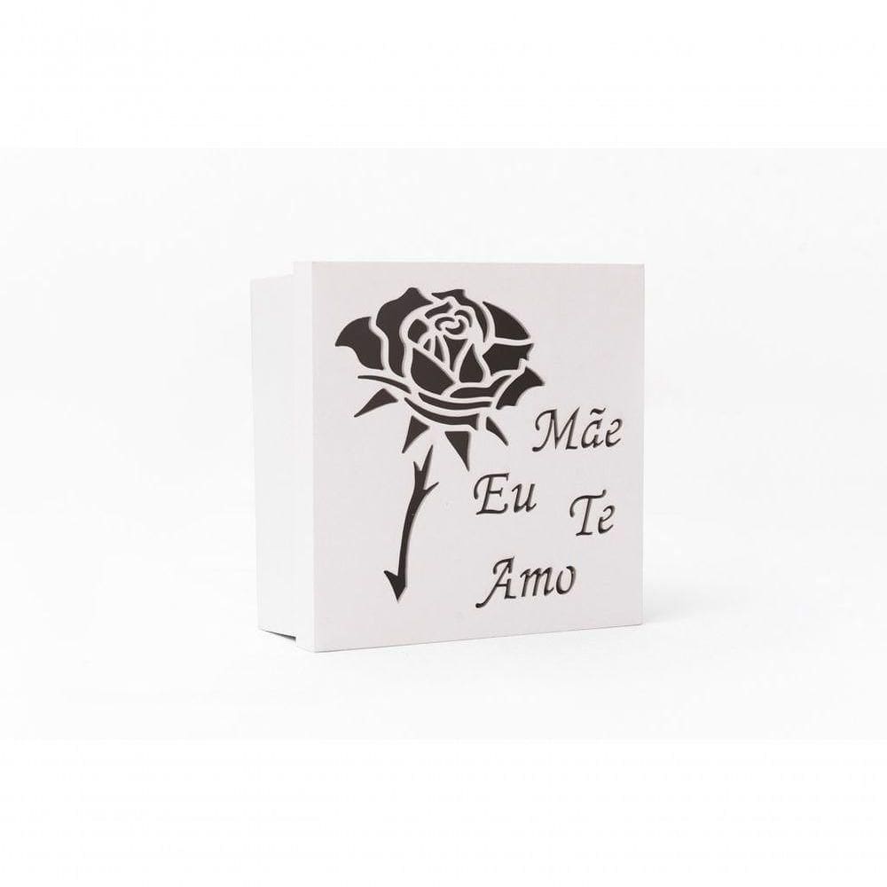 Caixas Personalizadas Brancas 100% Mdf (17x17x07) Mãe Eu Te Amo