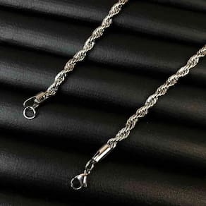 Corrente cordão baiano feminino prata legítima 925 2mm 60cm