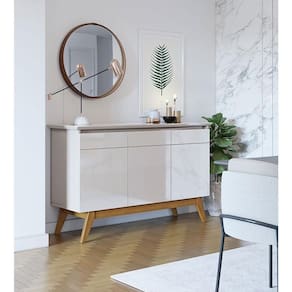 Aparador para Sala Buffet Ambiente Classic 3 Portas Off White - Imcal