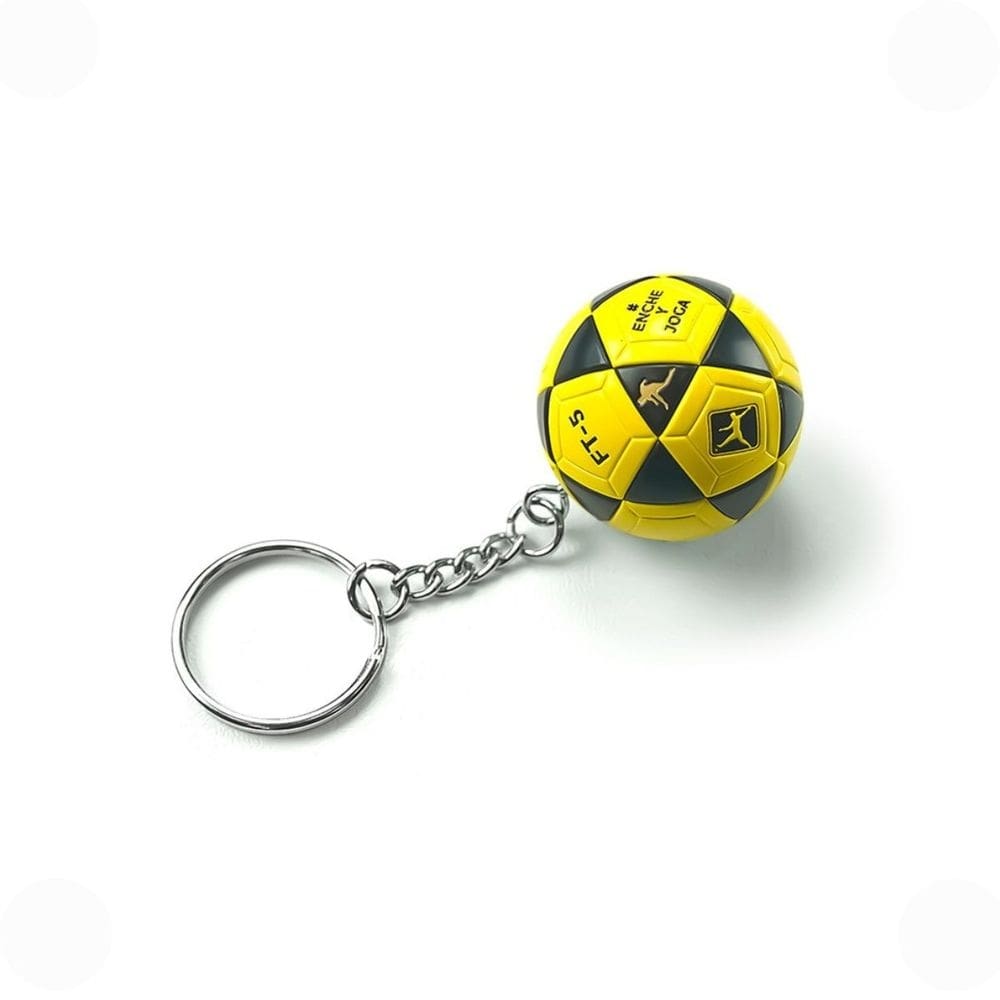 Chaveiro Bola de Futevôlei FT-5 - Preto e amarelo Mikasa