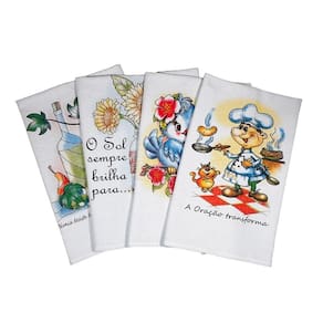 Pano De Prato Lomaer Sacaria 70 X 90Cm Estampado 12 Unidades