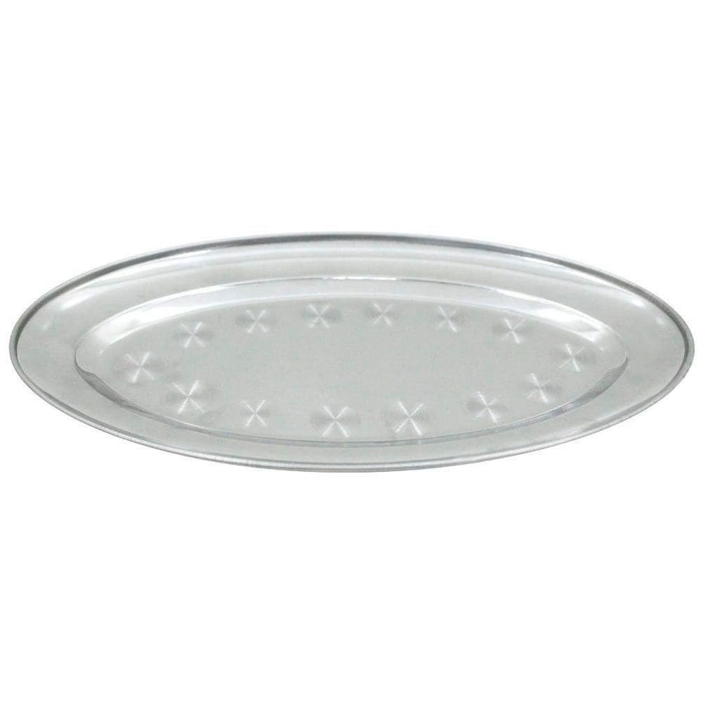 Kit 2 Bandejas Oval Em Aço Inox 29cm