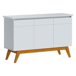 Aparador para Sala Buffet Classic 3 Portas Branco Acetinado - Imcal