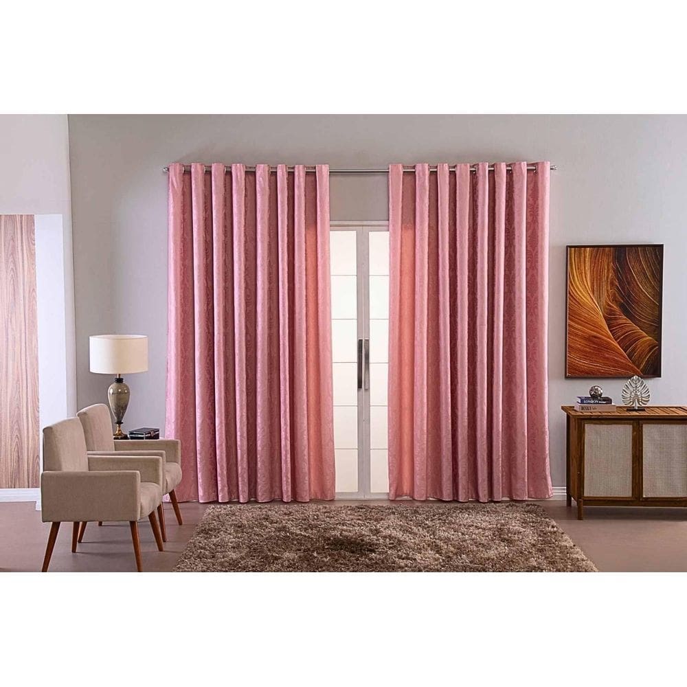 Cortina Jacquard Luxo Em Tecido Semi Blackout Sala 6,00X2,80