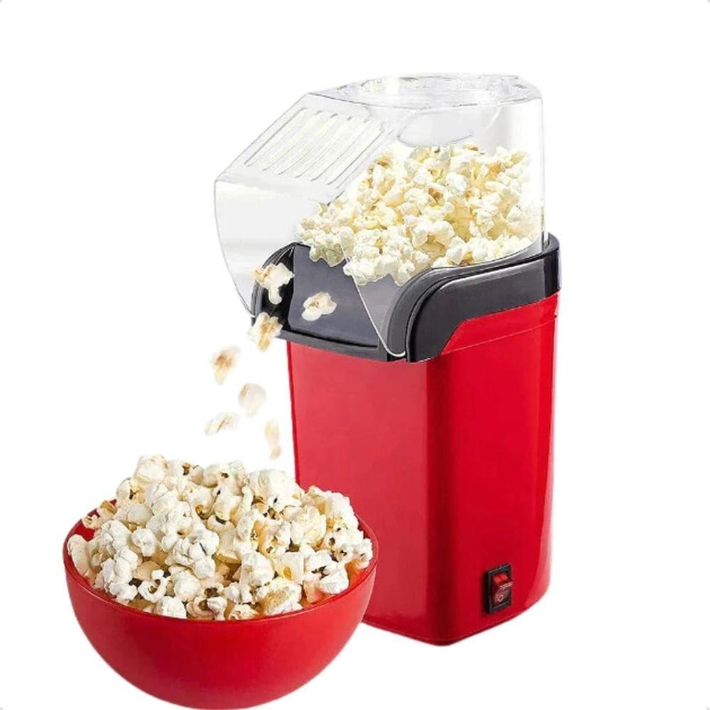 Pipoqueira Elétrica Sem Óleo Vermelho Ar Quente 1200W 110V