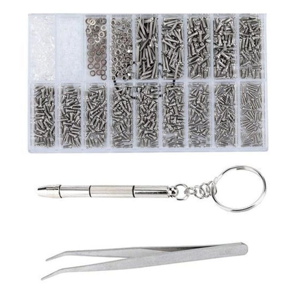 Kit 1000 parafusos relógios óculos conserto fornitura porca