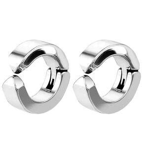 Brinco Masculino Aço Inox Argola 10mm Pressão 1 Par + Feminino Moda Pequeno Unissex