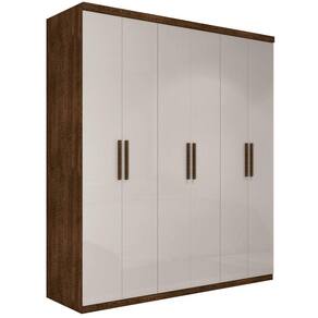 Roupeiro Casal Turquia Seis Portas Malbec Off White