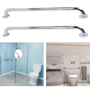 Barra Alça Apoio 60cm Inox Kit 2 Uni PCD Acessibilidade Deficiente Cadeirante Idoso Suporte Banheiro