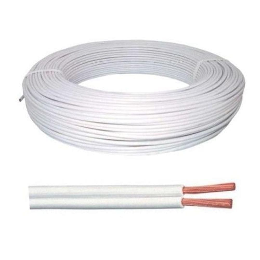 Cabo  2x22 branco - 0,30mm 100 metros