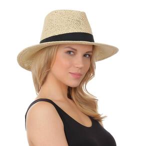 Chapéu Moda Palha Fedora Praia Casual Panamá