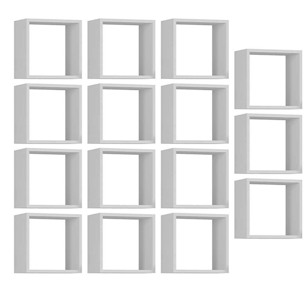 Kit 15 Nichos Organizador 30x30cm Branco