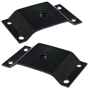 Kit 2 Chapinhas Elevada Fixação Pés Palito Rosca 5 16 Preto