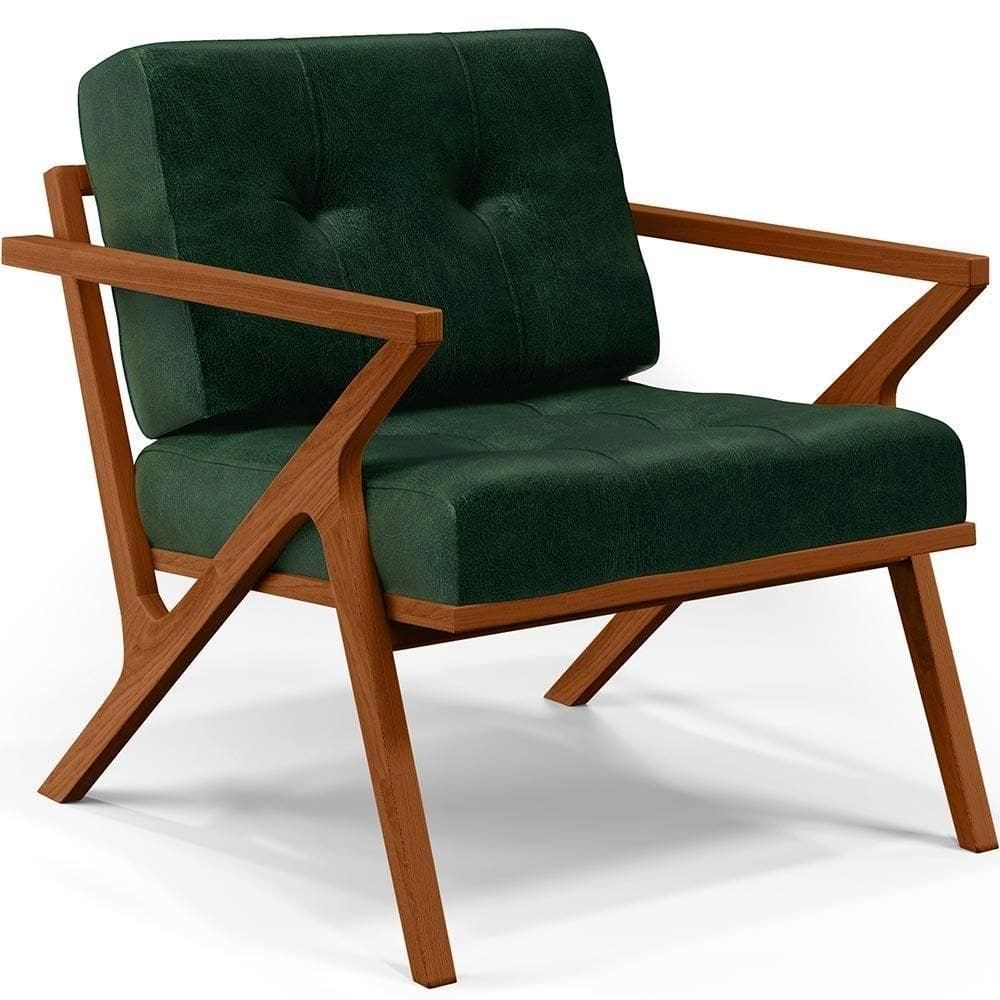 Poltrona Com Cintas De Corano Laís Facto Verde Musgo