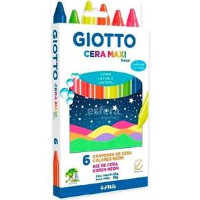 Giz de cera maxi neon 6 cores 202402es - giotto