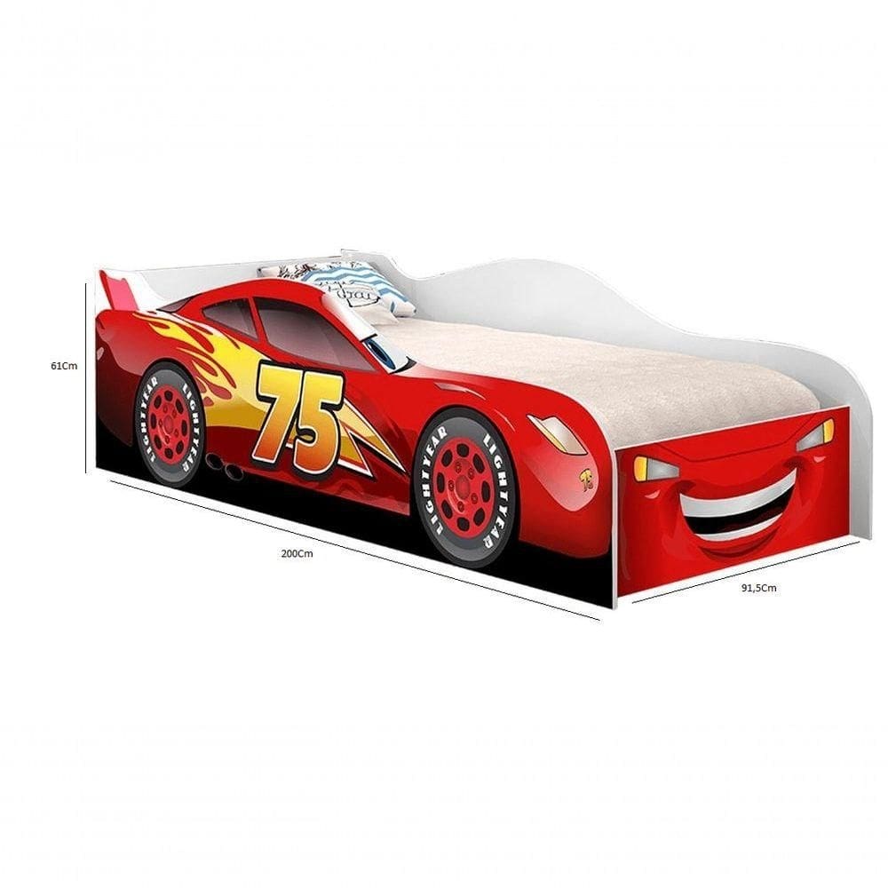 Cama Carro Solteiro 07 Com Colchão- Cambel