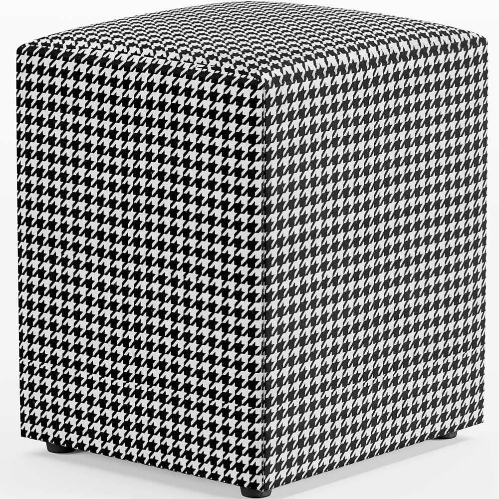 Puff Quadrado Decorativo Sala De Estar L02 Pied Poule