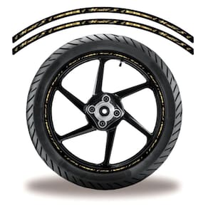 Friso De Roda Adesivo Refletivo Moto Hornet Dourado Dourado